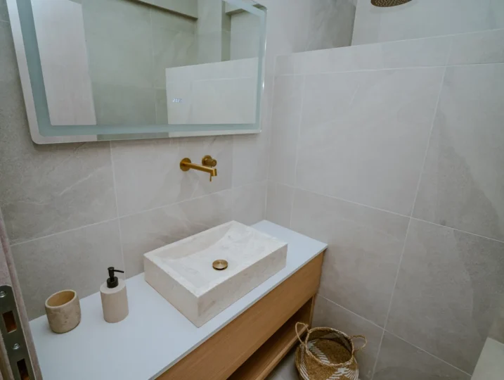 Bathroom with walk-in shower