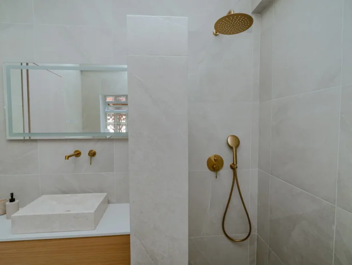 Bathroom with walk-in shower