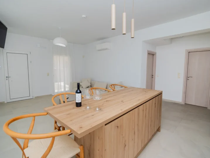 Open-plan living and dining area